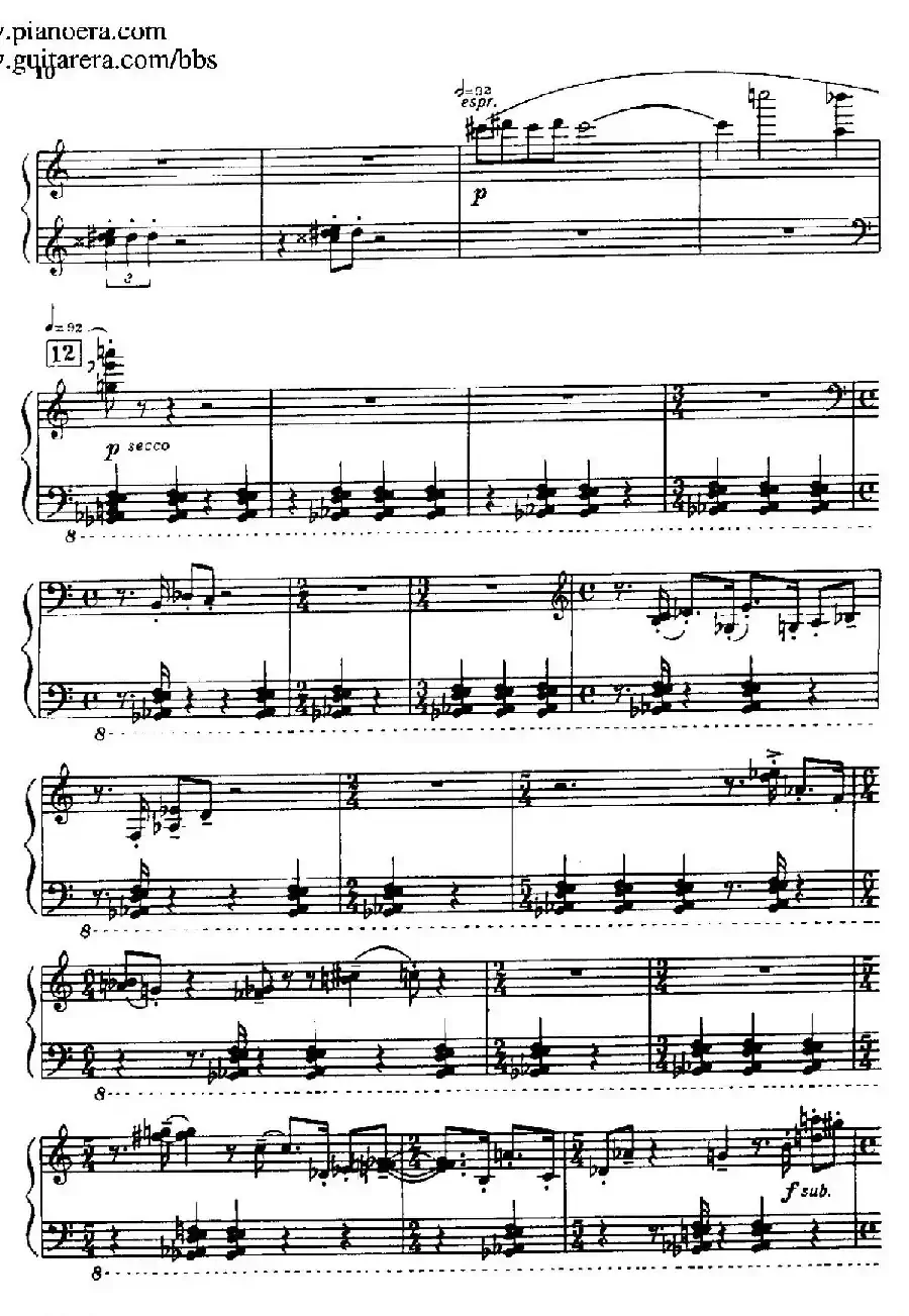 Piano Sonata（钢琴奏鸣曲· 第一乐章）