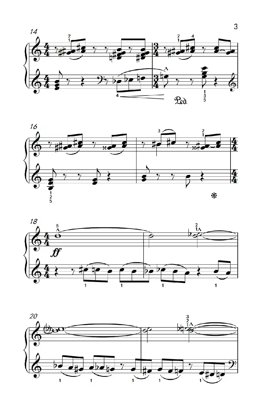 切分音（三）（巴托克 小宇宙 钢琴教程 5）