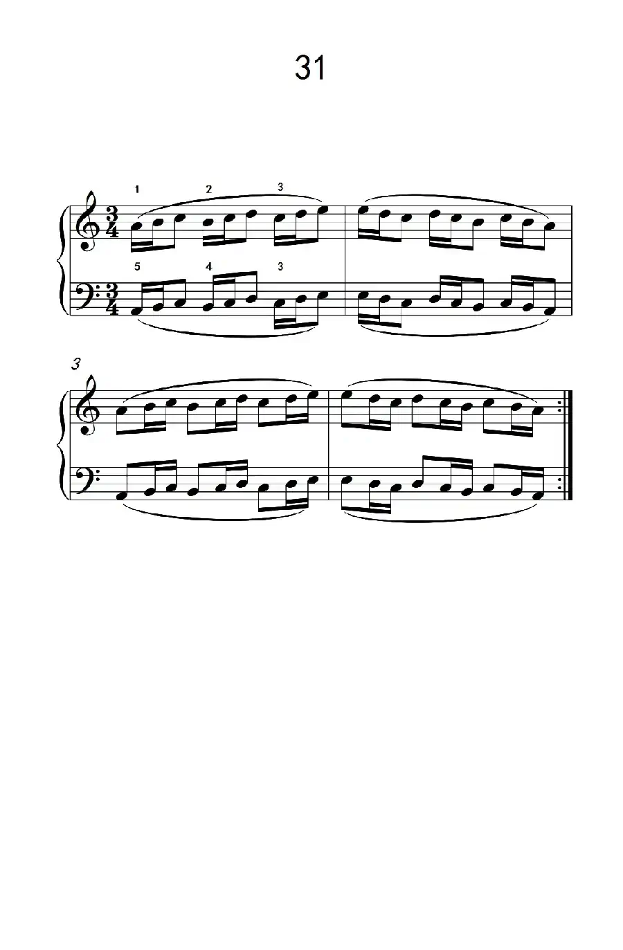 八.提高速度.增强手指灵活性的练习31(儿童钢琴手指练习 1)