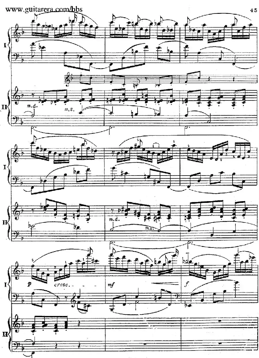 Rhapsody On A Theme Of Paganini Op.43（帕格尼尼主题狂想曲·双钢琴）（P41——60）