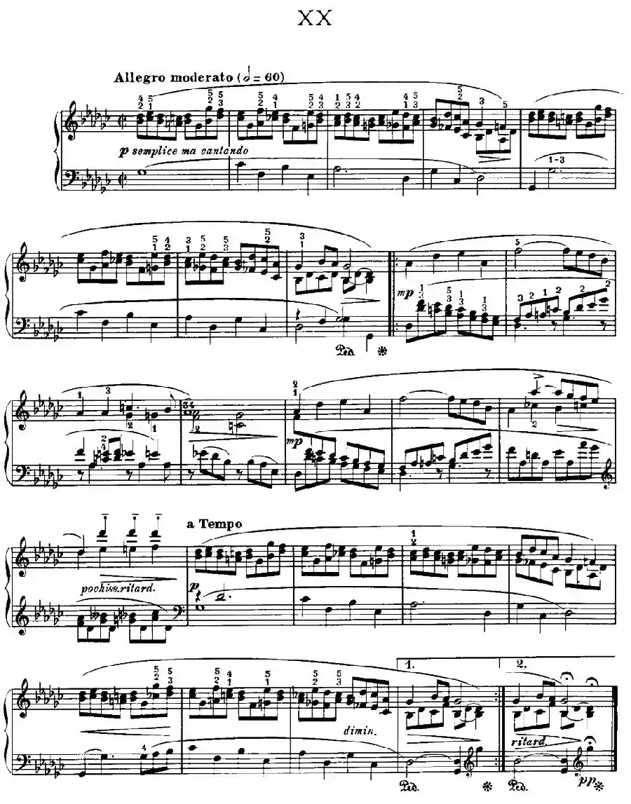 20 Petites Etudes, Op.91(20首小型练习曲)(20)
