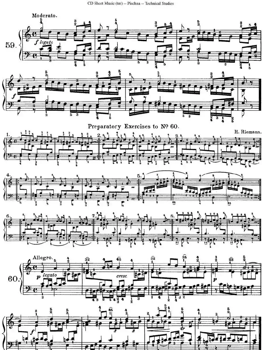 Technical Studies 60 Progressive Exercises （60首钢琴循序渐进练习曲 P91——99）