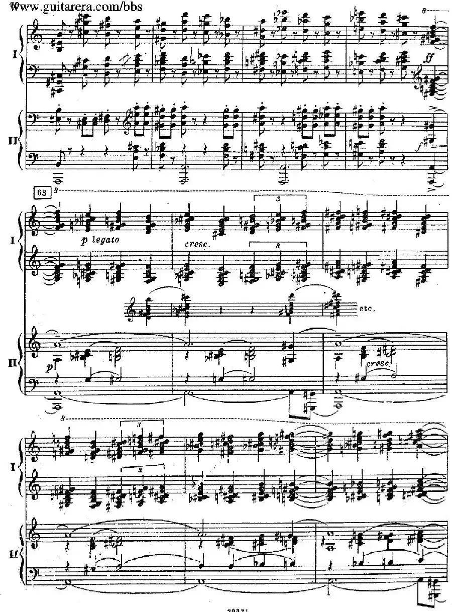 Rhapsody On A Theme Of Paganini Op.43（帕格尼尼主题狂想曲·双钢琴）（P61——87）