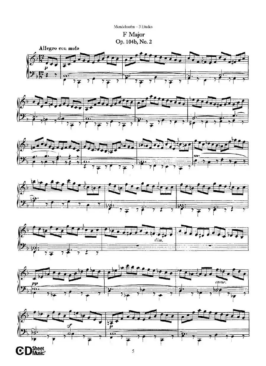 3 Etudes Op.104b（3首练习曲·2）