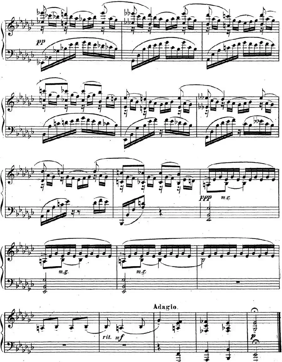 拉赫玛尼诺夫 音乐瞬间 Op.16 No.2 降e小调