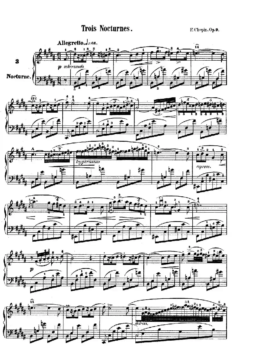 3 Nocturnes Op.9（3首夜曲·3）