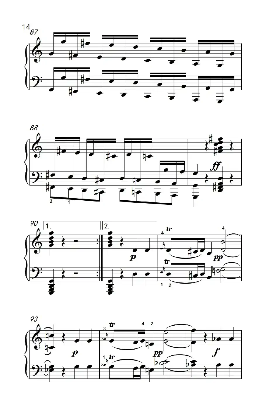 奏鸣曲 Opus 2 Nr.3 第一乐章(贝多芬奏鸣曲集 1)
