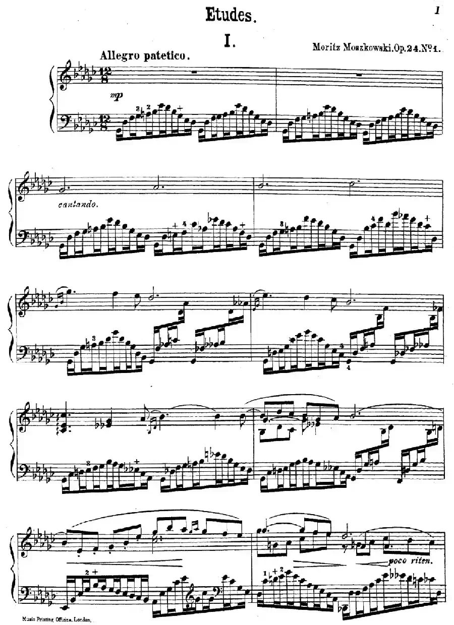 3首音乐会练习曲（Three Concert Etudes Op.24）（Ⅰ）