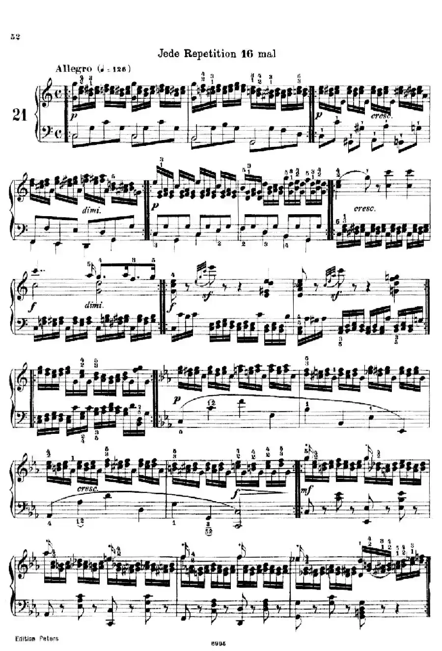 School of the Virtuoso Op.365（60首钢琴高级练习曲·21）