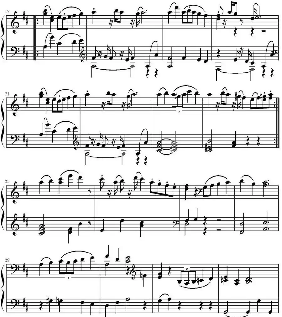 主题(选自《第六(悲怆)交响乐》第二乐章)