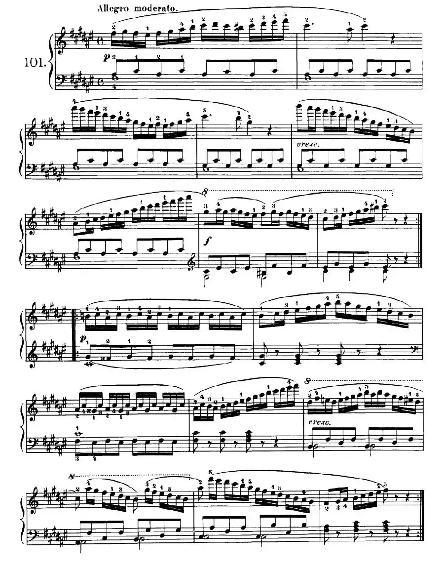 One Hundred and Ten Easy and Progressive Exercises Op.453（车尔尼110首简易练习曲 101——110）