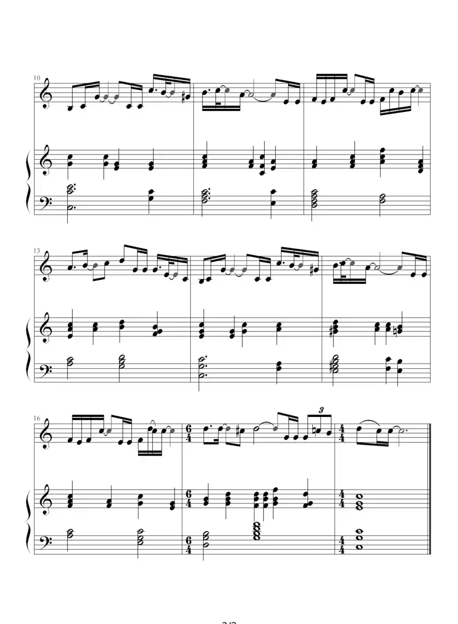 一个人的生活（钢琴伴奏谱）