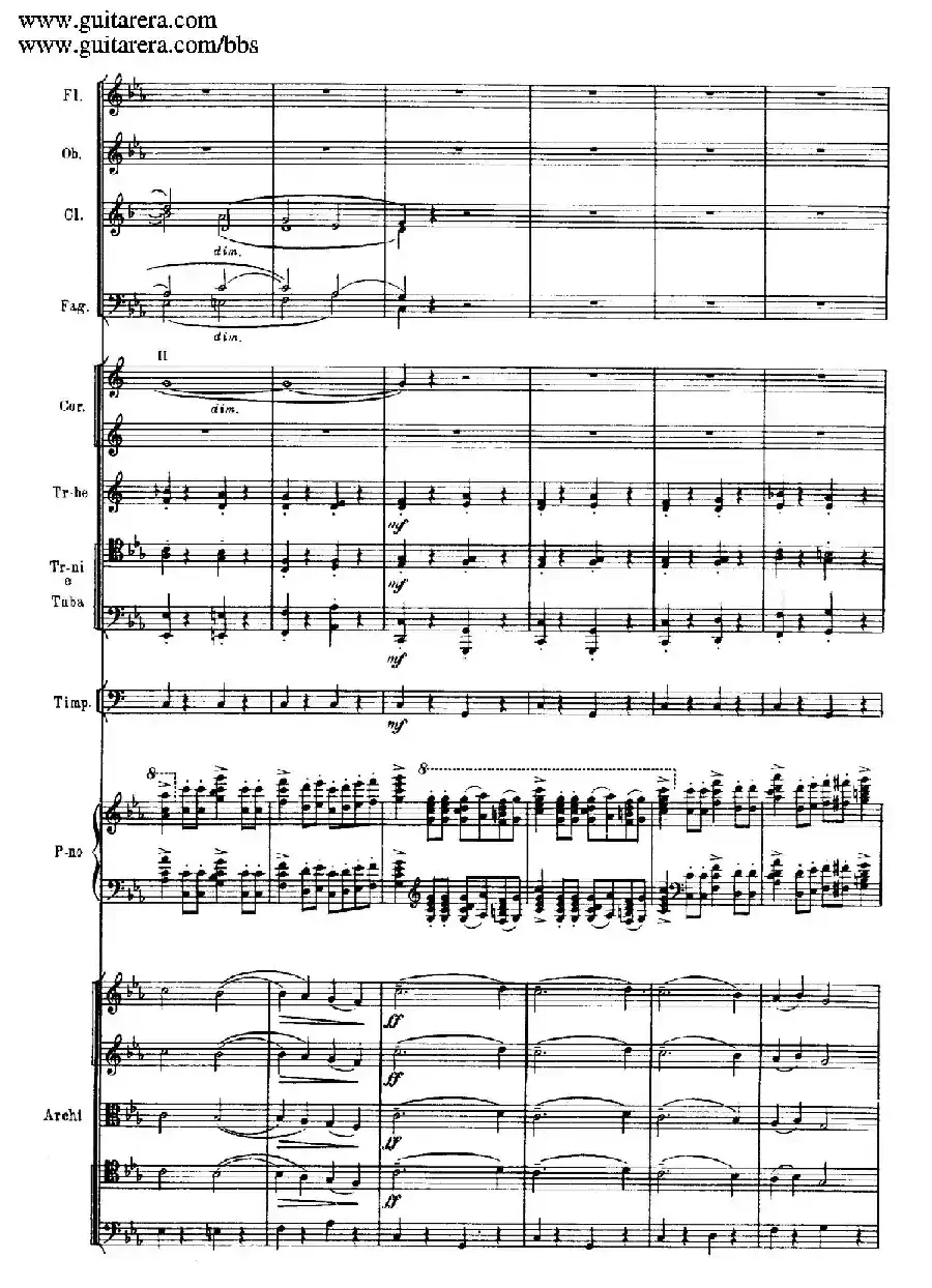 c小调第二钢琴协奏曲 Op.18（第一乐章总谱·P28——36）