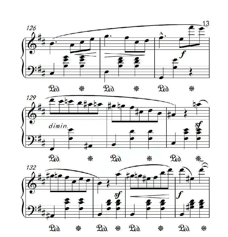 第六级 圆舞曲(中国音乐学院钢琴考级作品1~6级)