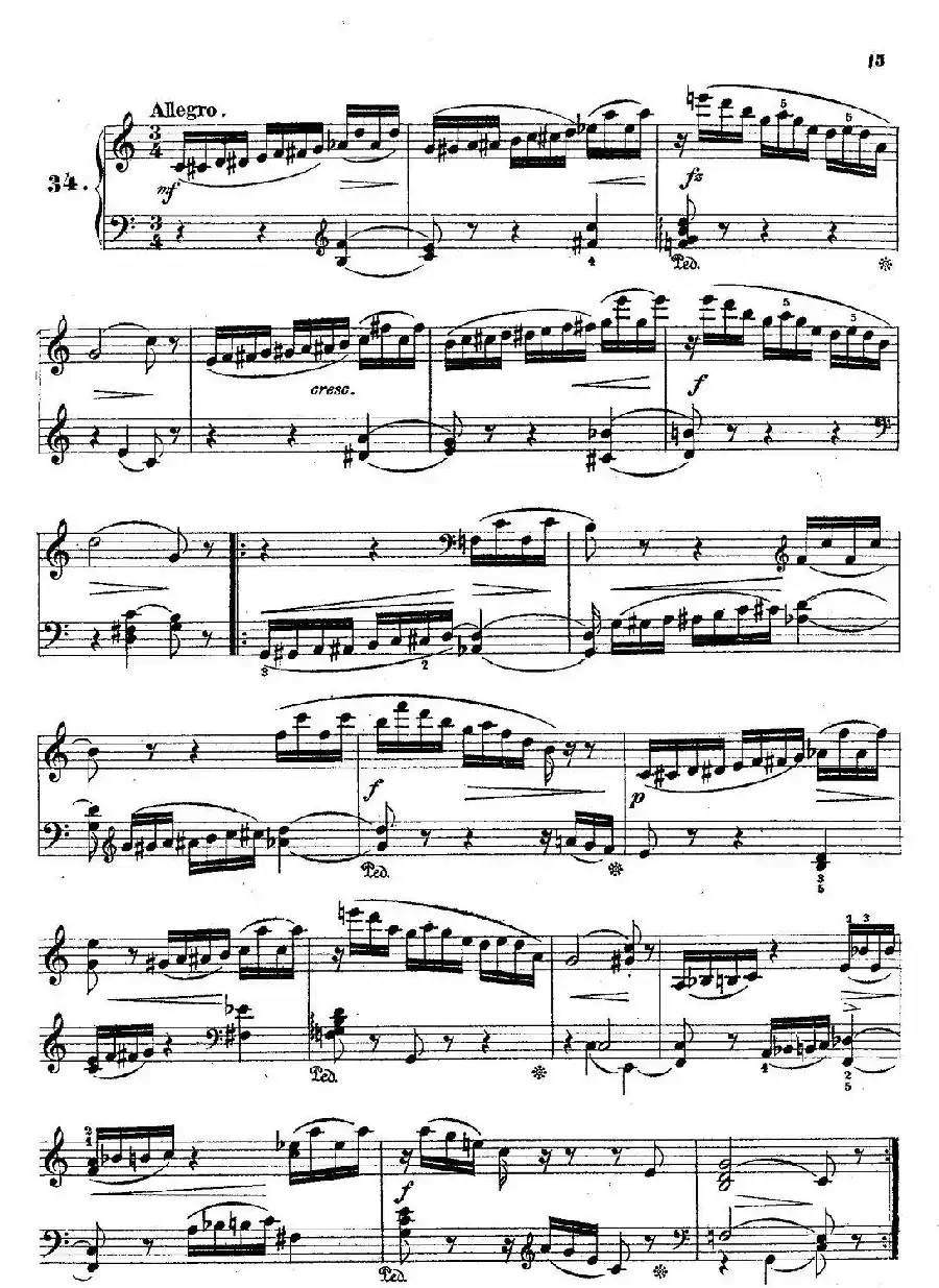 36 Etudes Rhythmiques et Melodiques Op.105（36首节奏与旋律练习曲 31—36）