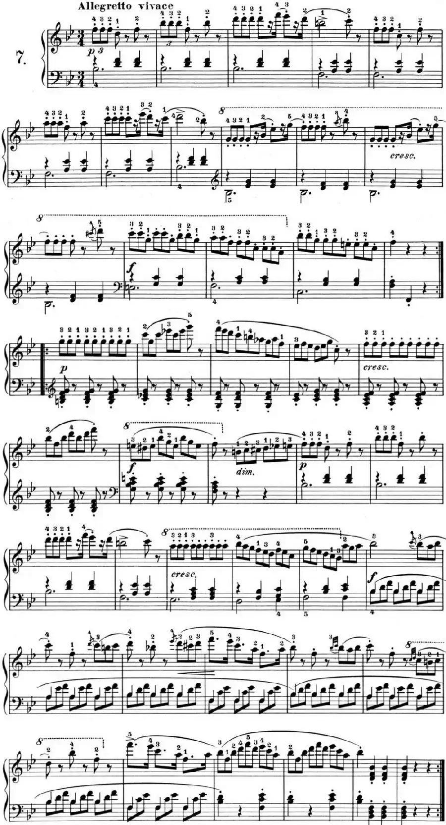 25首车尔尼Op.748练习曲（NO.7）