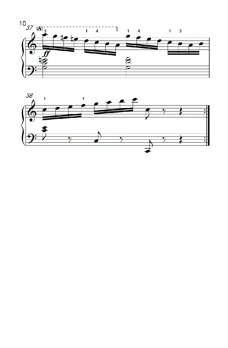 第六级 1.练习曲（中央音乐学院 钢琴（业余）考级教程 4-6级）