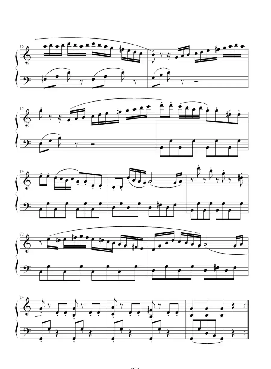 C大调小奏鸣曲第一乐章（克来门蒂作曲版）