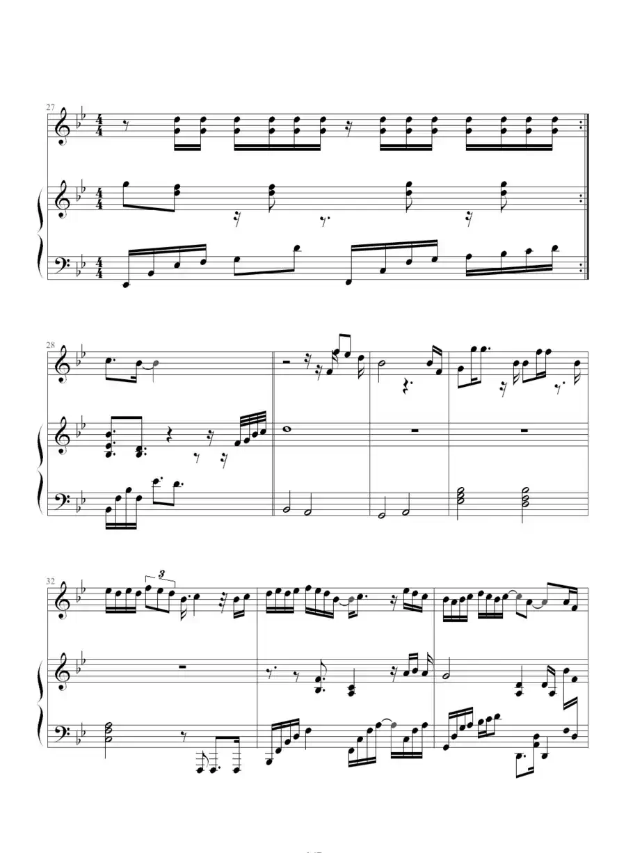 江南（林俊杰演唱版、钢琴伴奏谱）