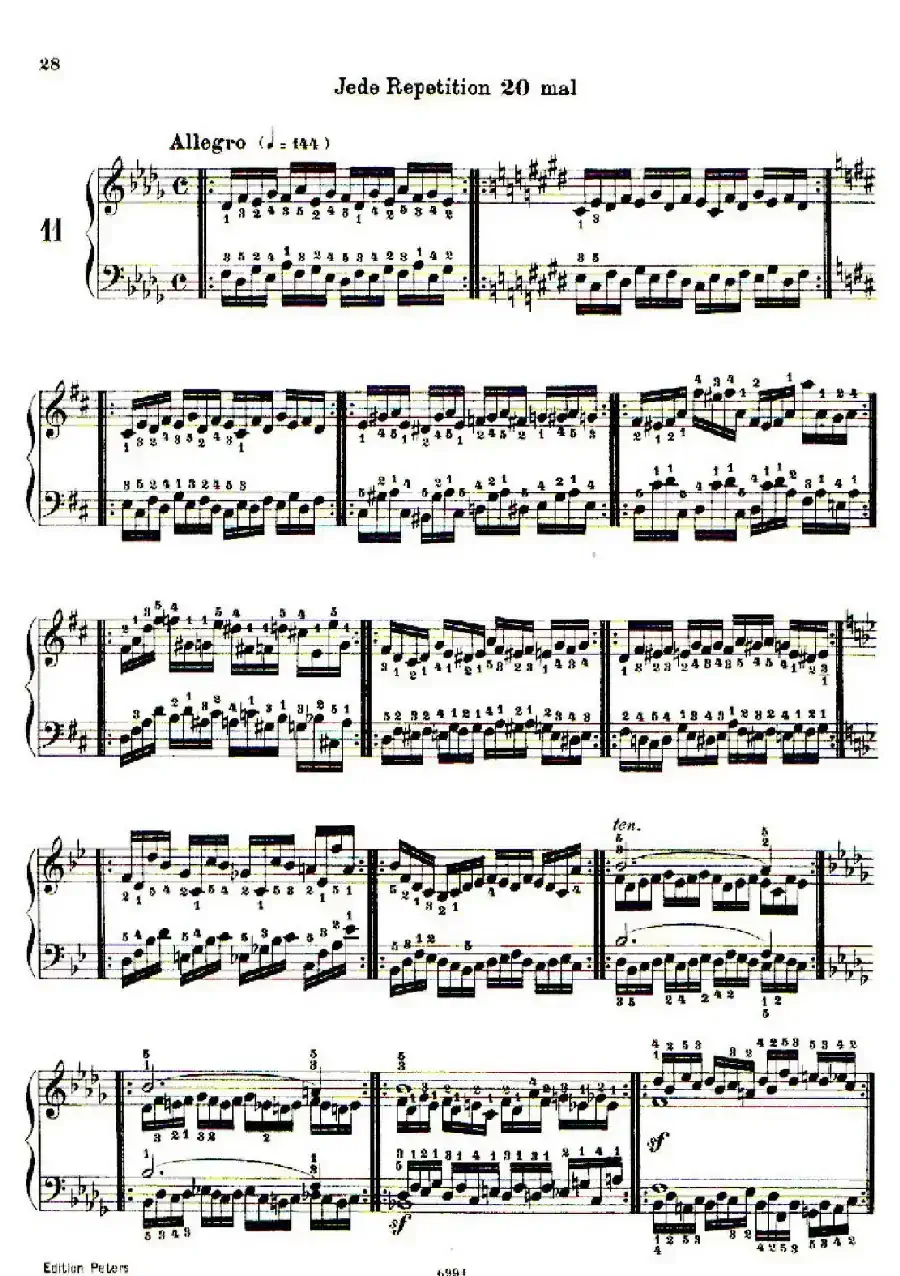 School of the Virtuoso Op.365（60首钢琴高级练习曲·11）