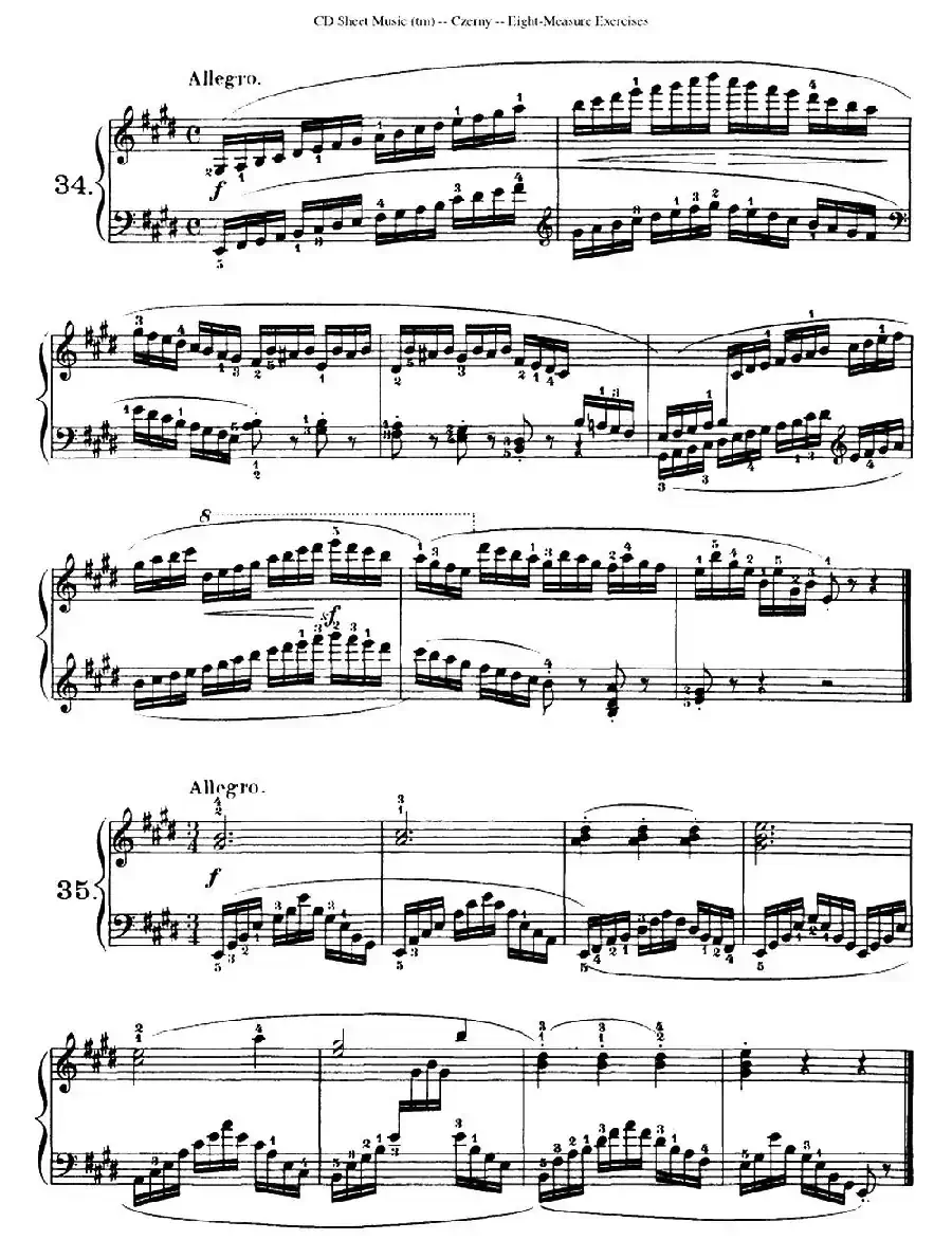 160 Eight- Measure Exercises.Op.821（车尔尼160首钢琴八小节练习曲（19——35））