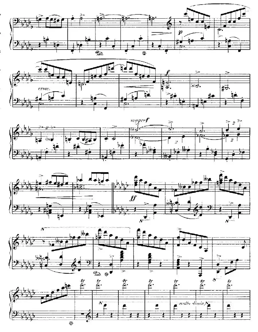 4 Valses Caprice（4首随想圆舞曲）（Op.59 No. 3 in G-flat ​）