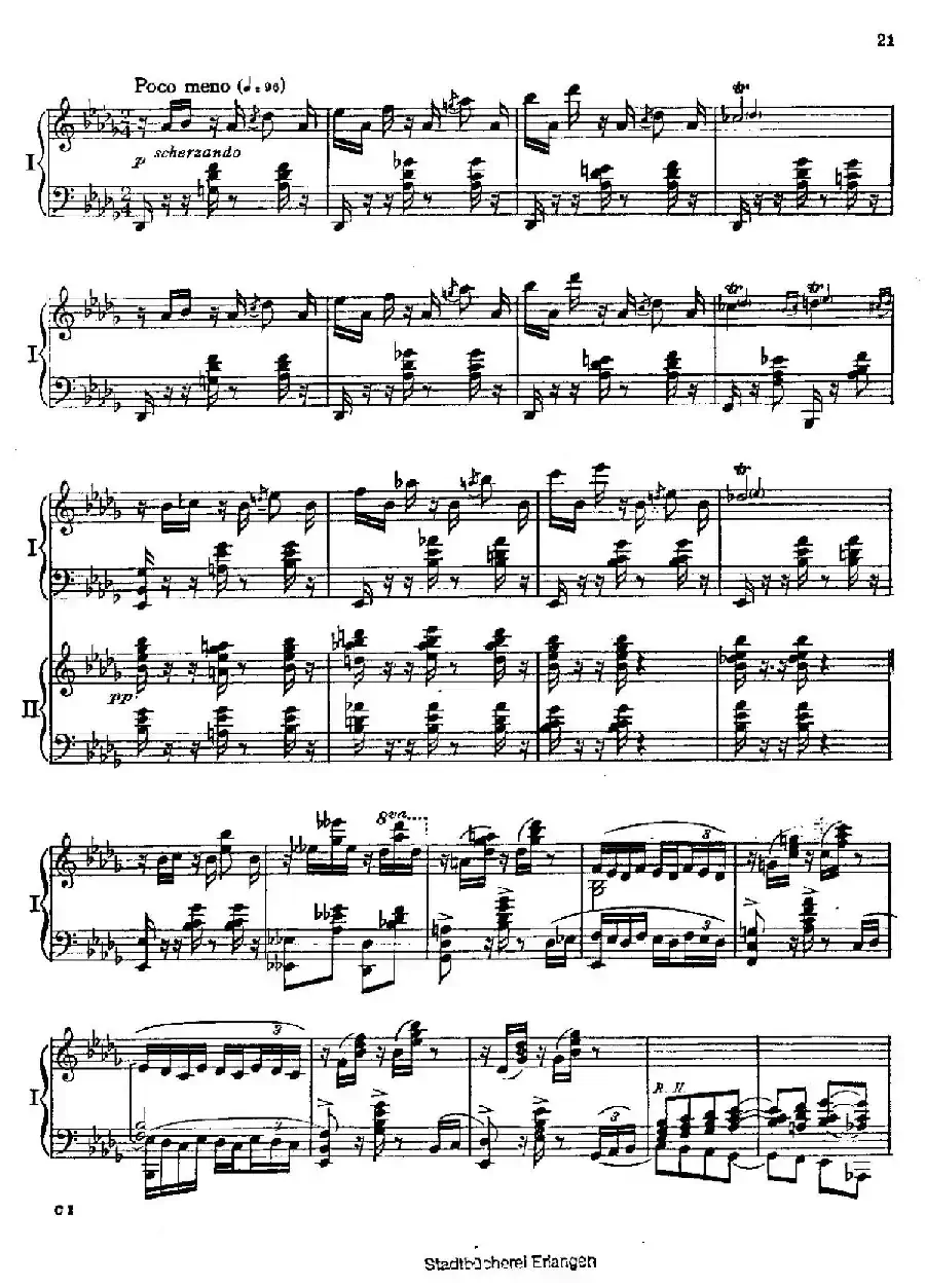 F大调爵士钢琴协奏曲（美版双钢琴原谱 P21—30）