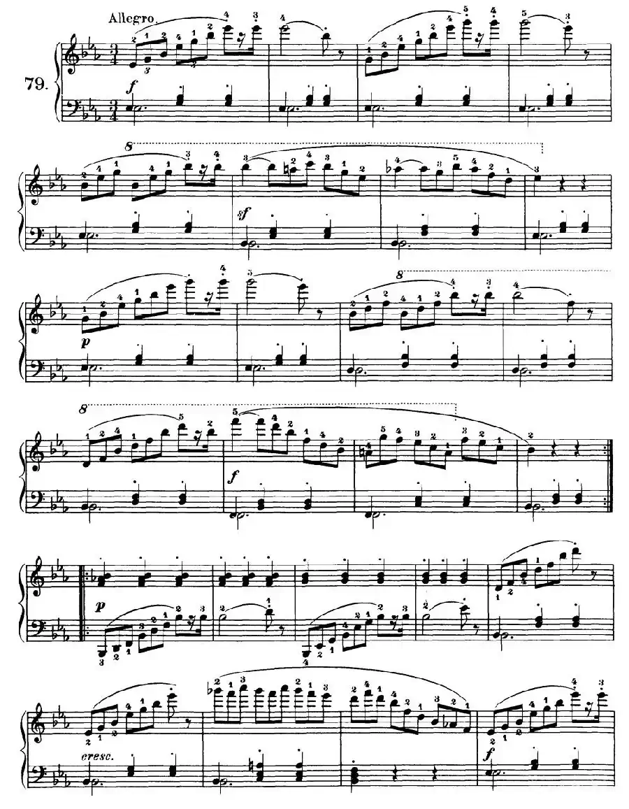 One Hundred and Ten Easy and Progressive Exercises Op.453（车尔尼110首简易练习曲 72——80）