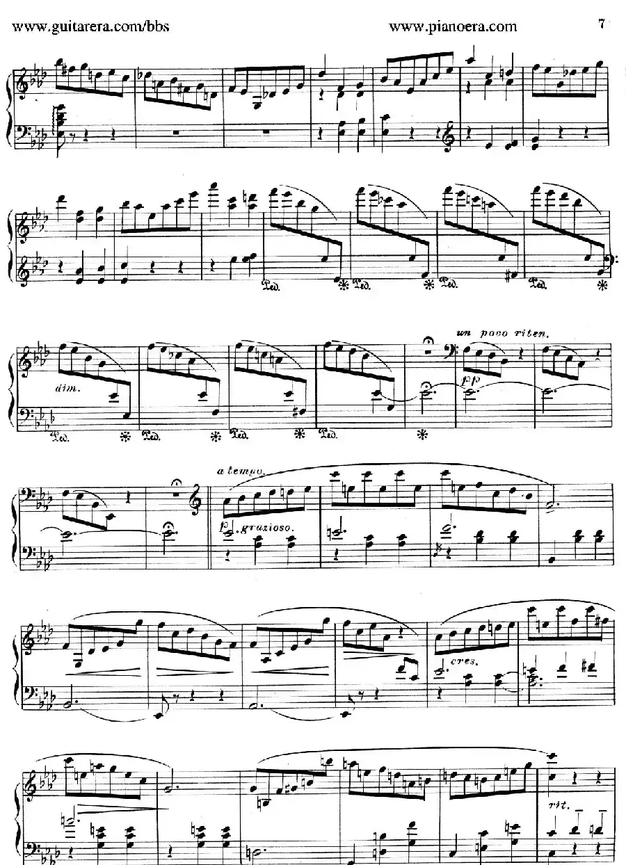 Valse Brillante in A Flat Major（降A大调华丽圆舞曲）
