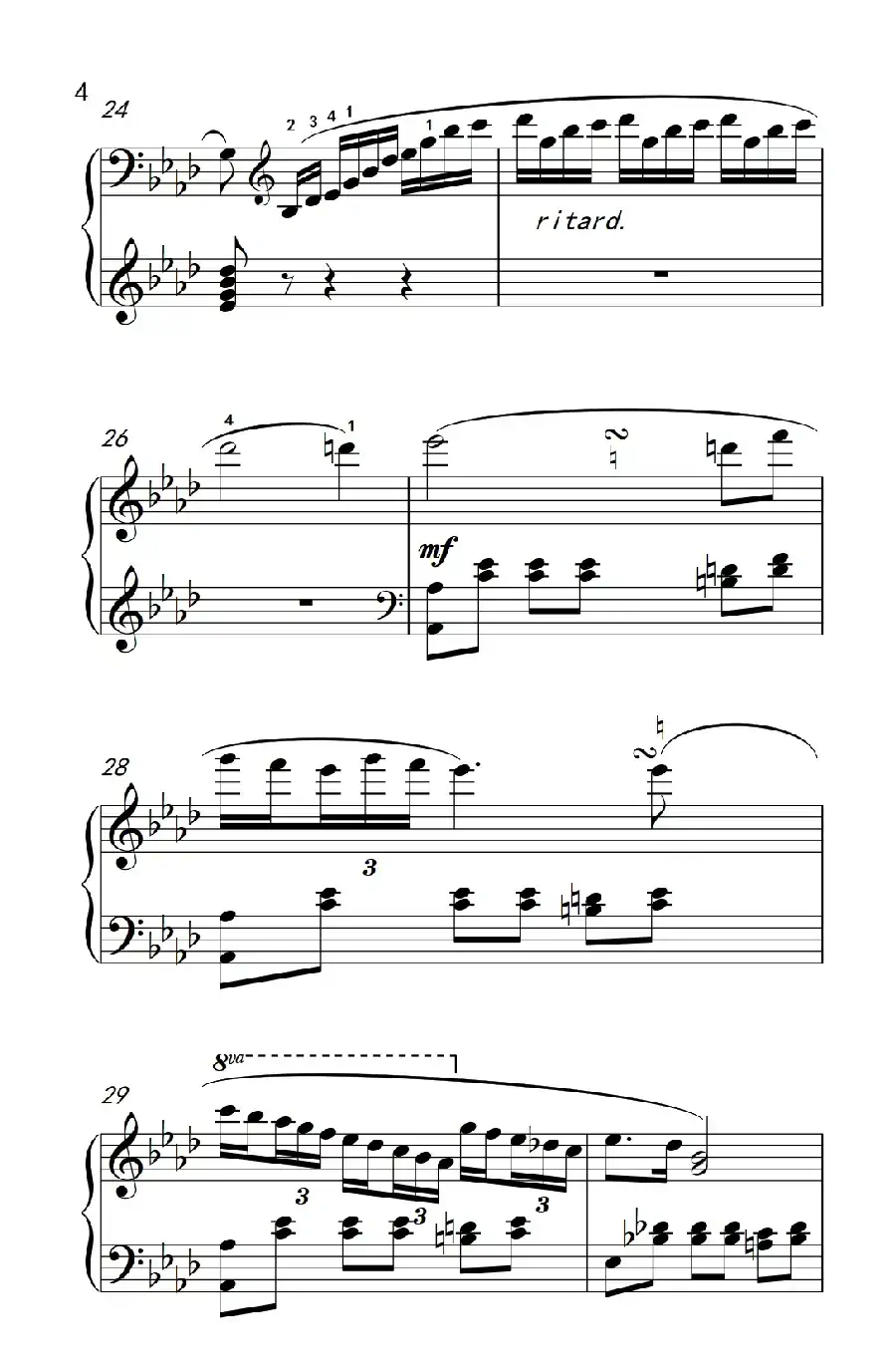 第八级3.♭A大调波兰舞曲（中央音乐学院 钢琴（业余）考级教程 7-9级）