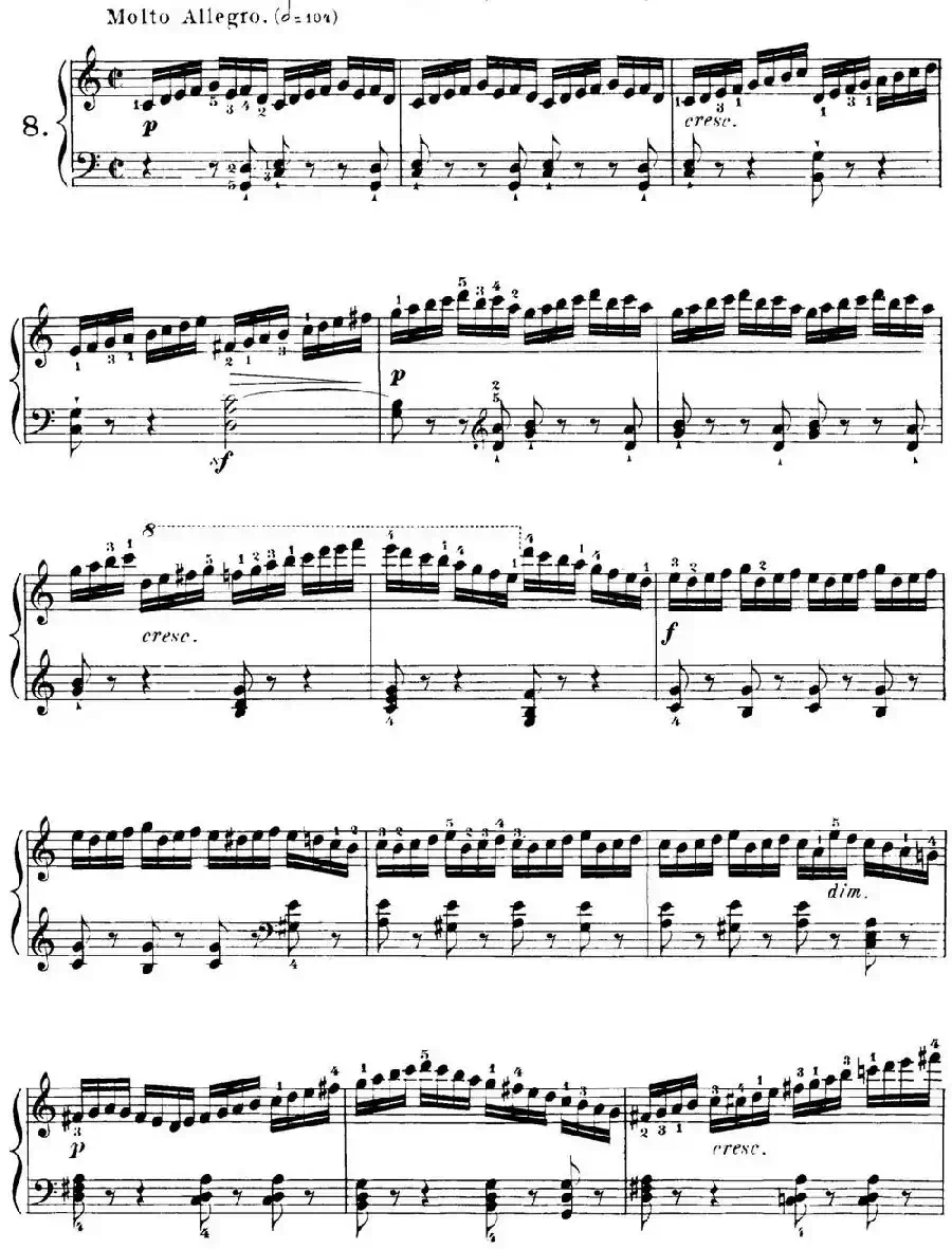 40首车尔尼Op.299钢琴快速练习曲（NO.8）