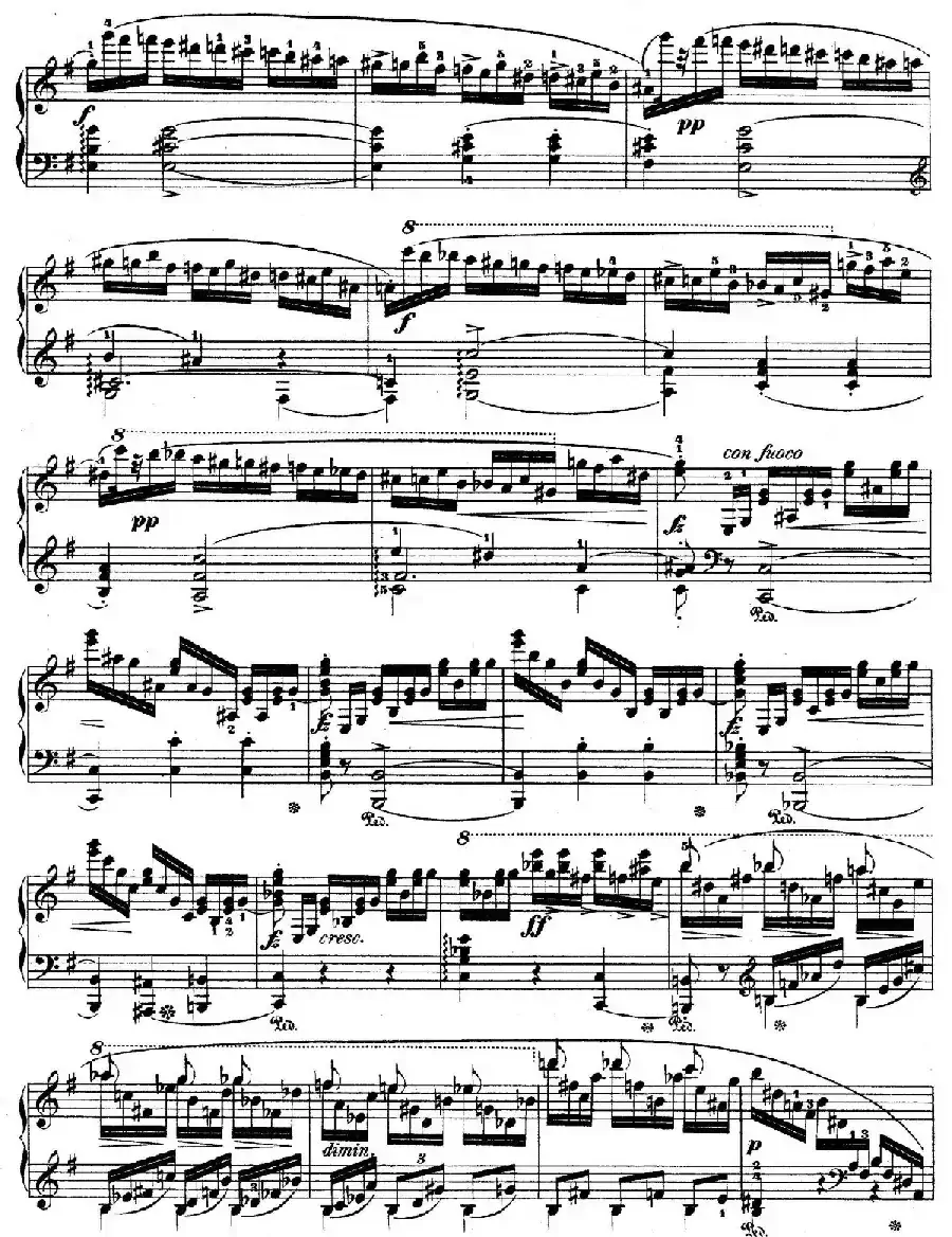e小调第一钢琴协奏曲 Op.11（钢琴独奏版·第一乐章）