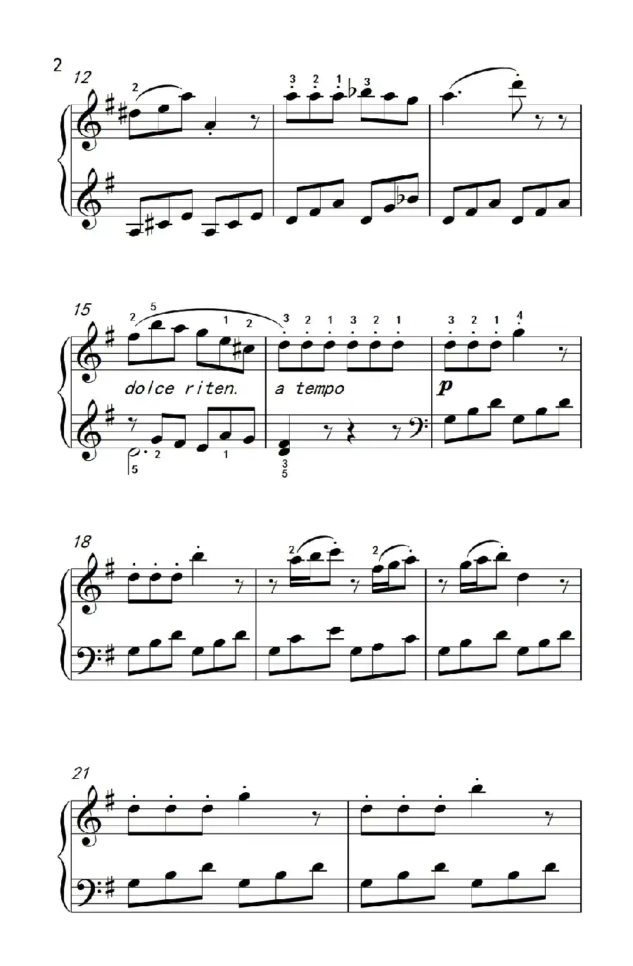 乡村舞曲(老年大学 钢琴教程 2)