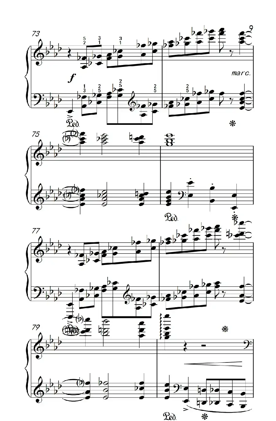 莫什科夫斯基 钢琴练习曲（第十三首）