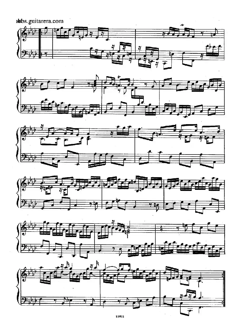 Suite No.8 in f Minor HWV 433（f小调第八组曲）