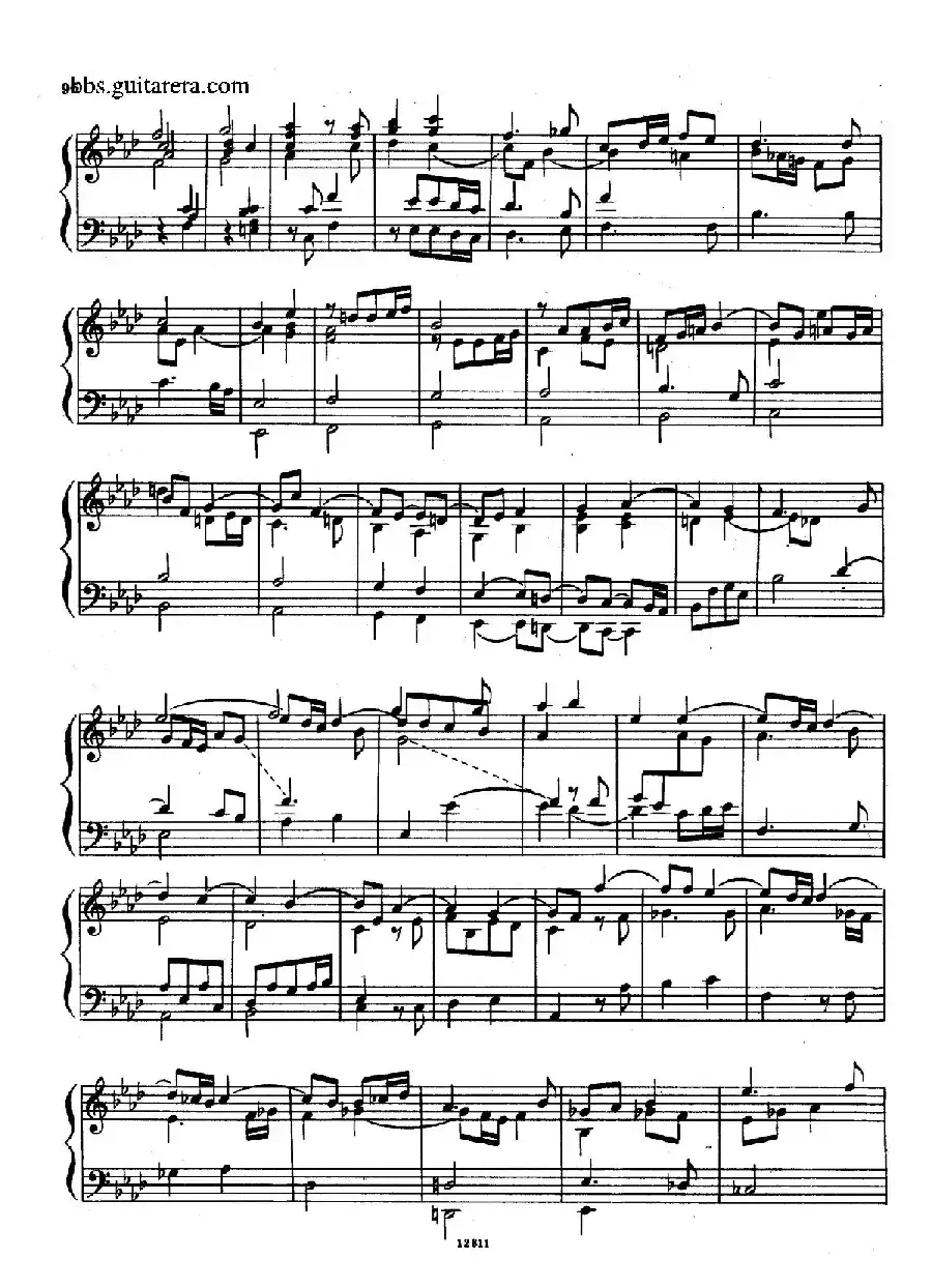 Suite No.8 in f Minor HWV 433（f小调第八组曲）