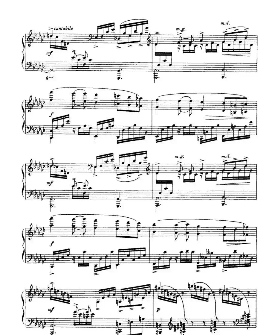 福雷13首船歌：Barcarolle No·5 in F-sharp min, Op·66