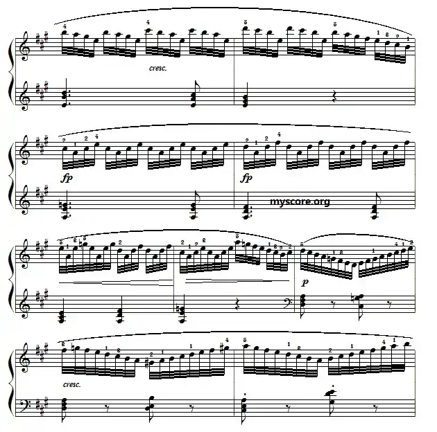 车尔尼（Czerny）849第14首曲谱及练习指导