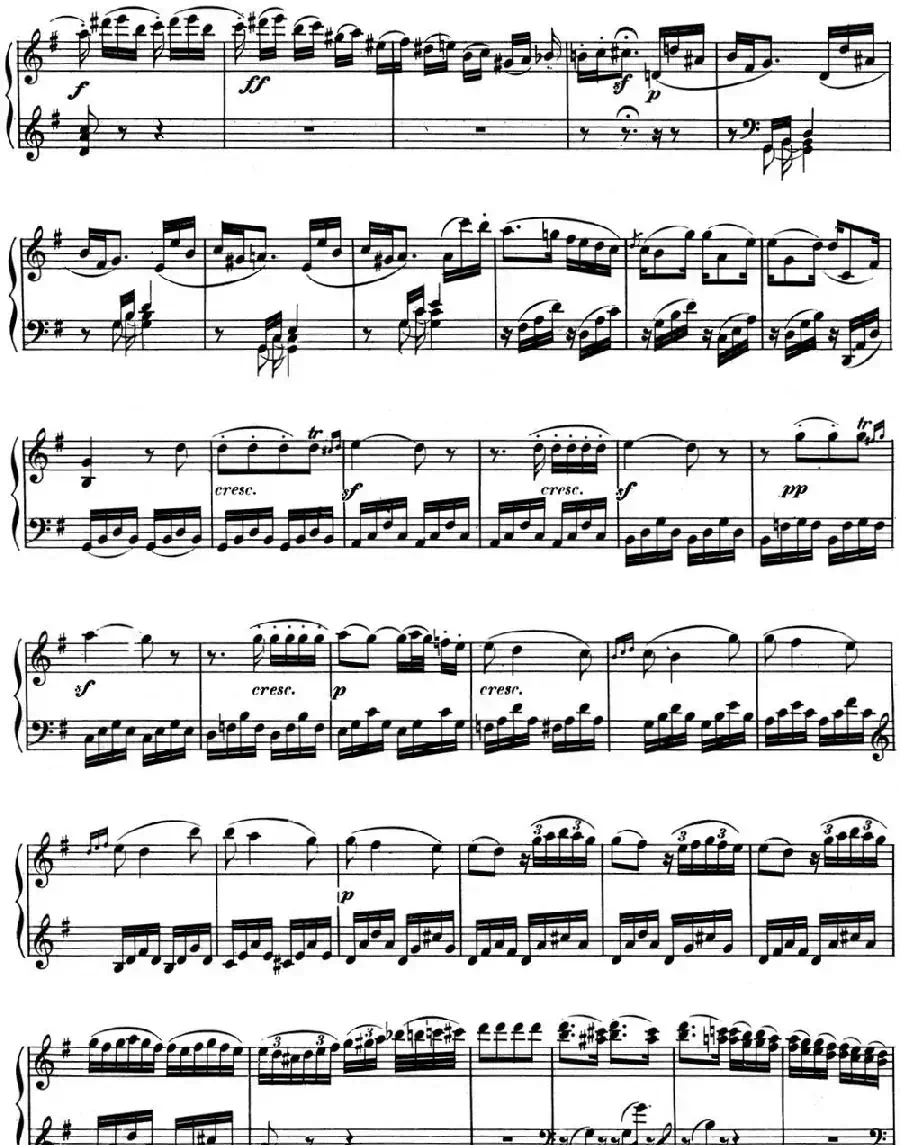 贝多芬钢琴奏鸣曲10 G大调 Op.14 No.2 G major