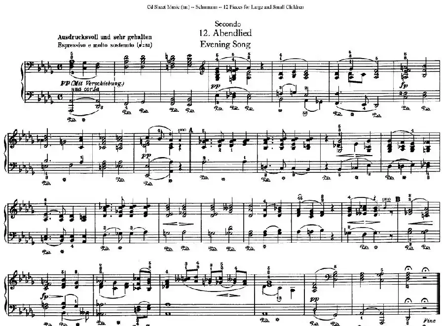 12首为孩子们而作的四手联弹曲 Op.85（四手联弹）（12）