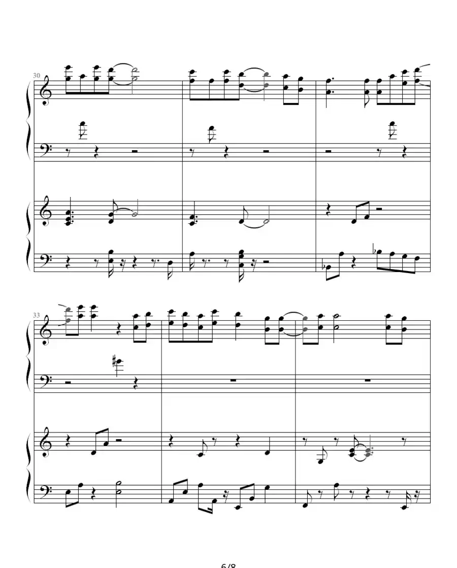 言い出せなくて（双钢琴）