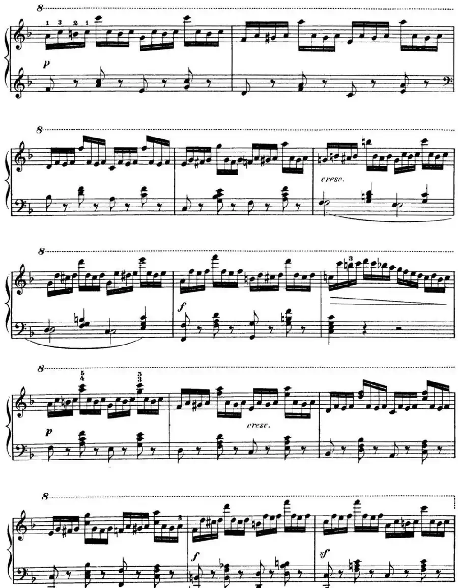 50首车尔尼Op.740钢琴手指灵巧技术练习曲（NO.11）