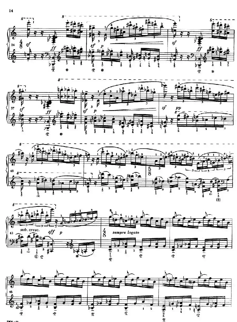 Two Studies（2首练习曲 2. 不过分的快板）