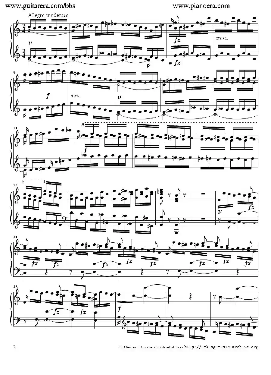 Toccata in C Major Op.6（C大调托卡塔）