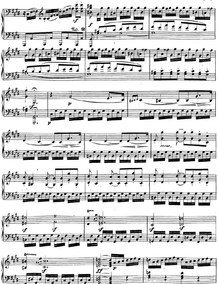 贝多芬钢琴奏鸣曲14 月光 升c小调 Op.27 No.2 C-sharp minor