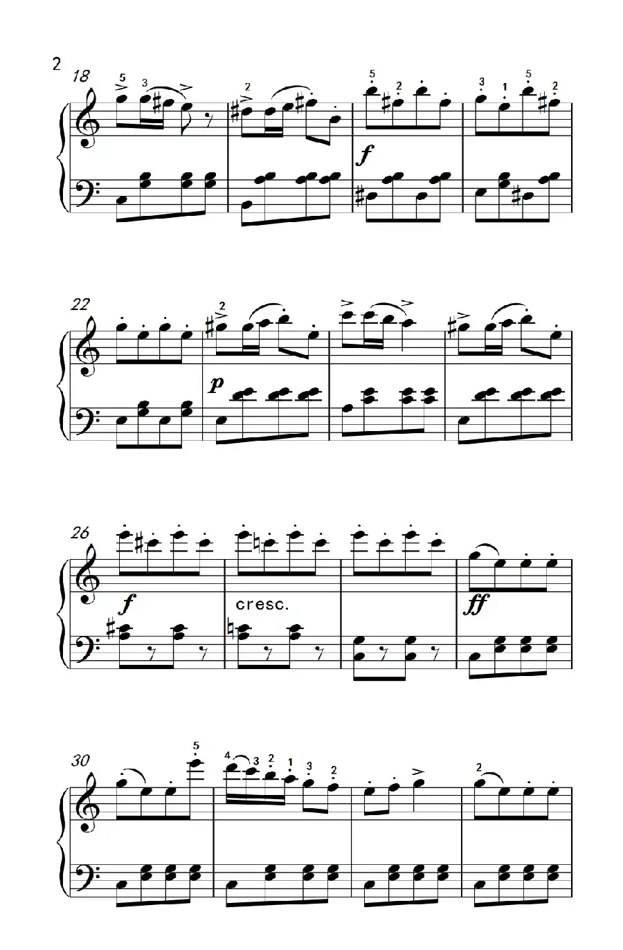 土耳其进行曲(老年大学 钢琴教程 2)