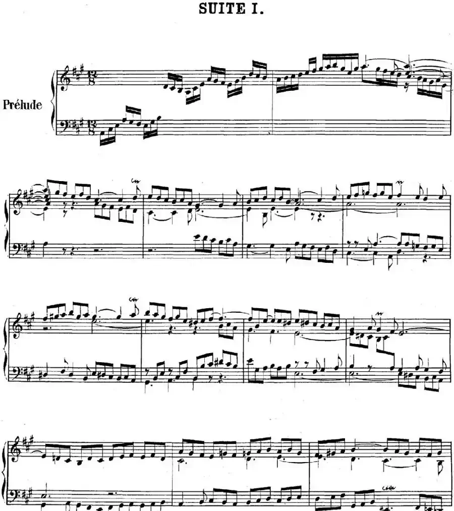 英国组曲No.1 巴赫 A大调 1st Suite BWV 806