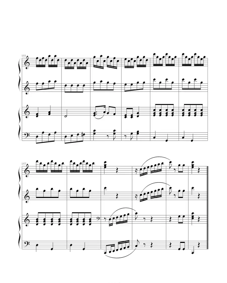 小松树(四手联弹)