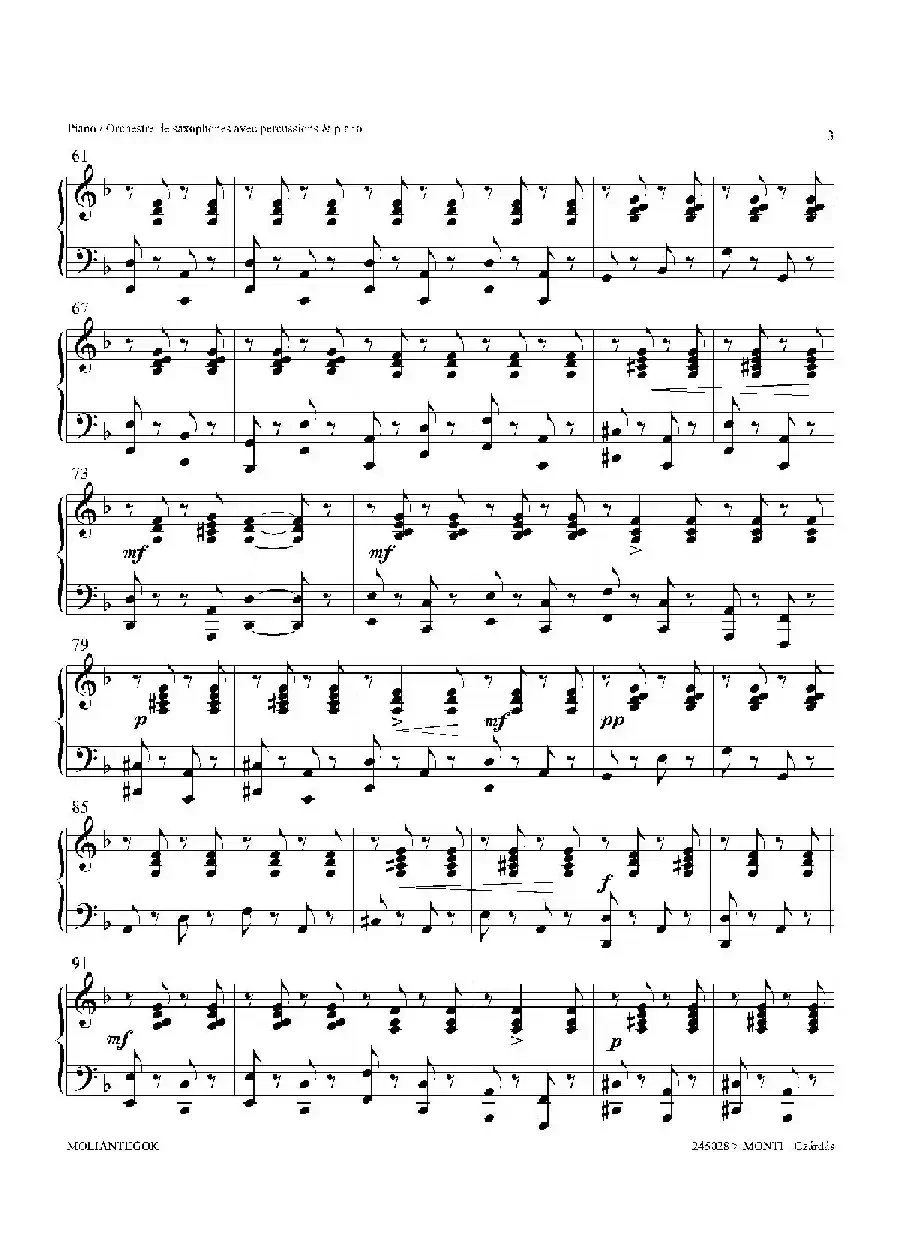 Czardas 查尔达斯（15重奏）（钢琴）