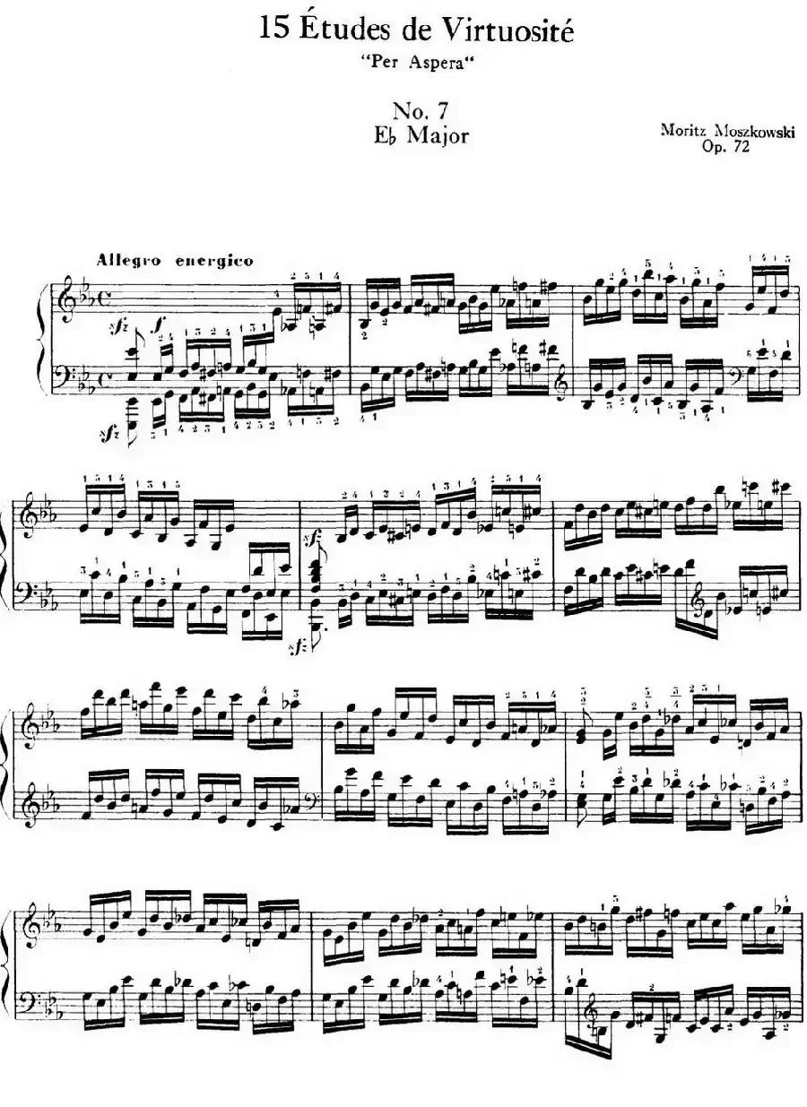 15 Etudes de Virtuosité Op.72 No.7（十五首钢琴练习曲之七）